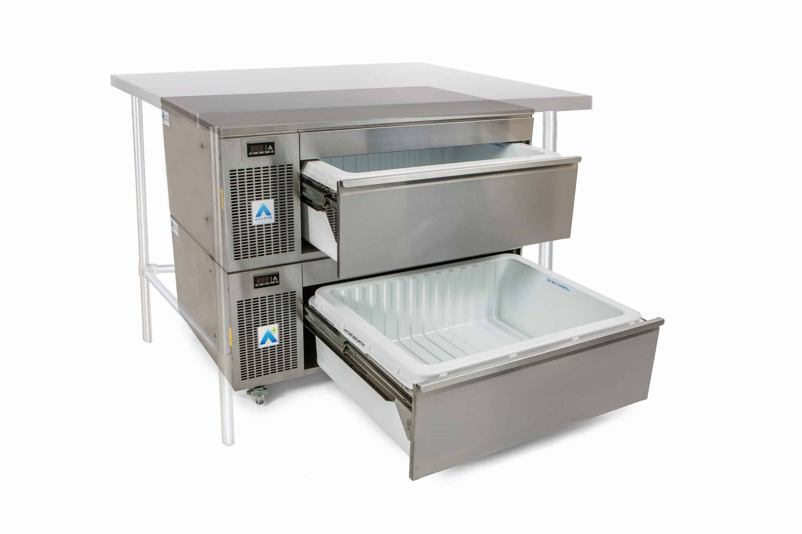 UNDERCOUNTER – VAS2 SERIES – COMBO – TWO DRAWER – SIDE ENGINE- STANDARD ON FRIDGE-ONLY