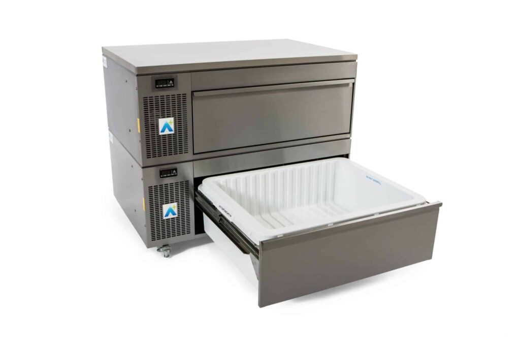 PREP COUNTER &ndash; FRIDGE ONLY &ndash; TWO DRAWER &ndash; SIDE ENGINE &ndash; HCS2 SERIES